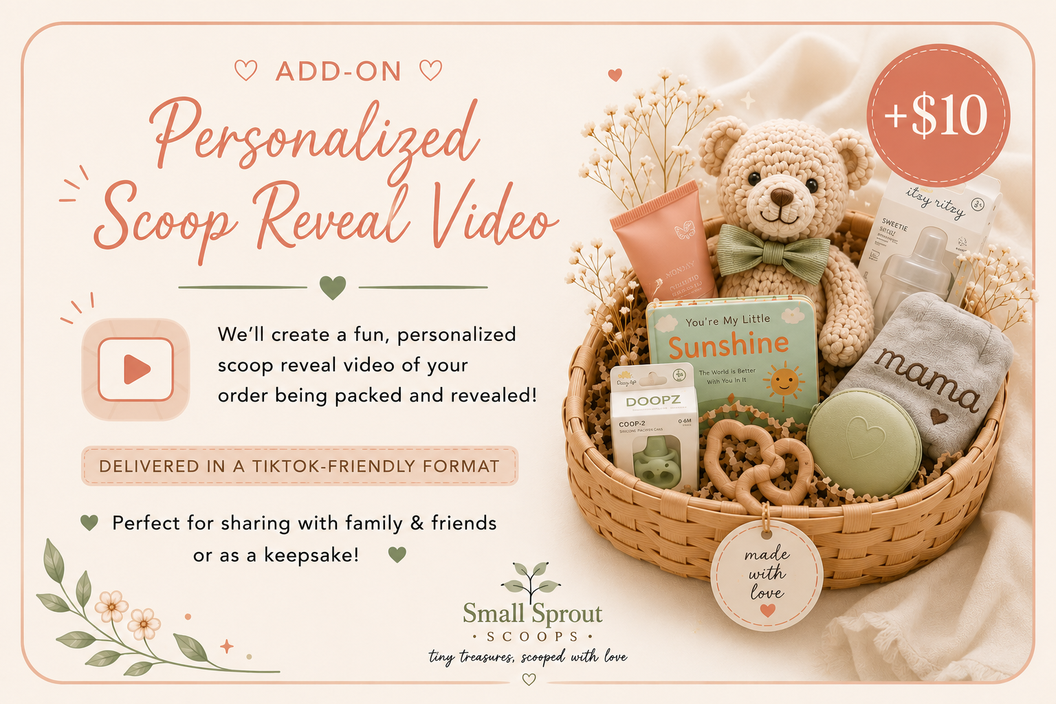 Personalized Scoop Reveal Video Add-On